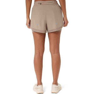 Asics Nagino Run Short Women Greige מכנסי ריצה לנשים
