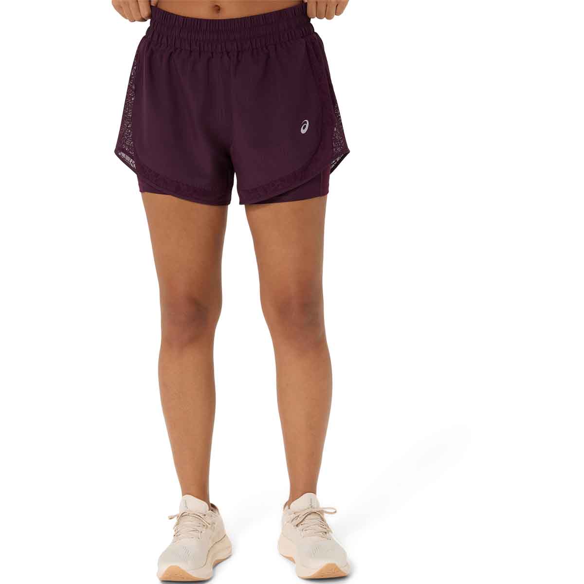 Asics Nagino Run Short Women Dark Aubergine מכנסי ריצה לנשים