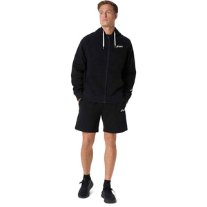 Asics Logo Fleece Full Zip Hoodie Men Performance Black ג'קט אסיקס לגברים