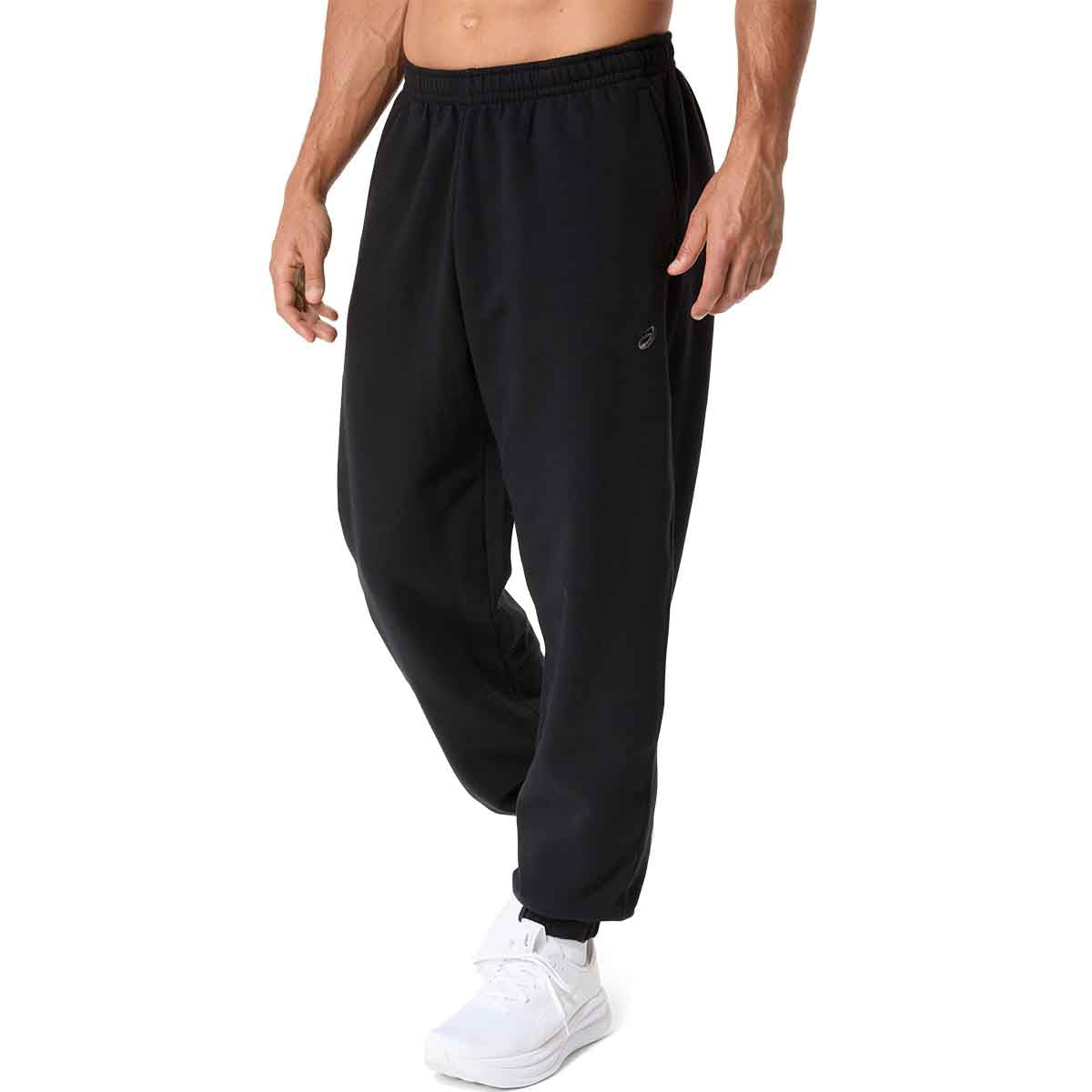 Asics Spiral Logo Fleece Relaxed Pant Men Performance Black מכנסי אסיקס לגברים