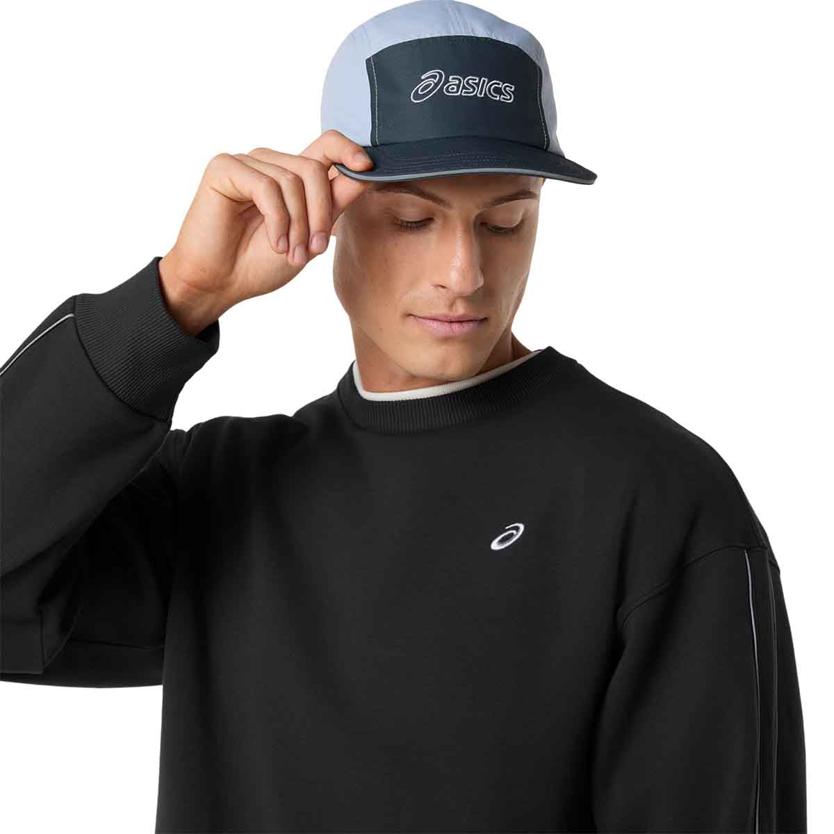 Asics Track Club Heritage Crew Neck Top Graphite Grey קפוצ'ון יוניסקס