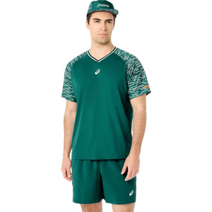 Asics Padel Court SS Top Men Jewel Green חולצת פאדל לגברים