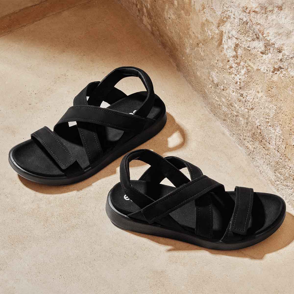 Ecco Soft Sandal W Black סנדלי אקו לנשים סופט שחור