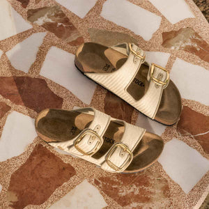 Birkenstock Arizona Big Buckle Raffia Naturale כפכפי בירקנשטוק אריזונה אבזם לנשים