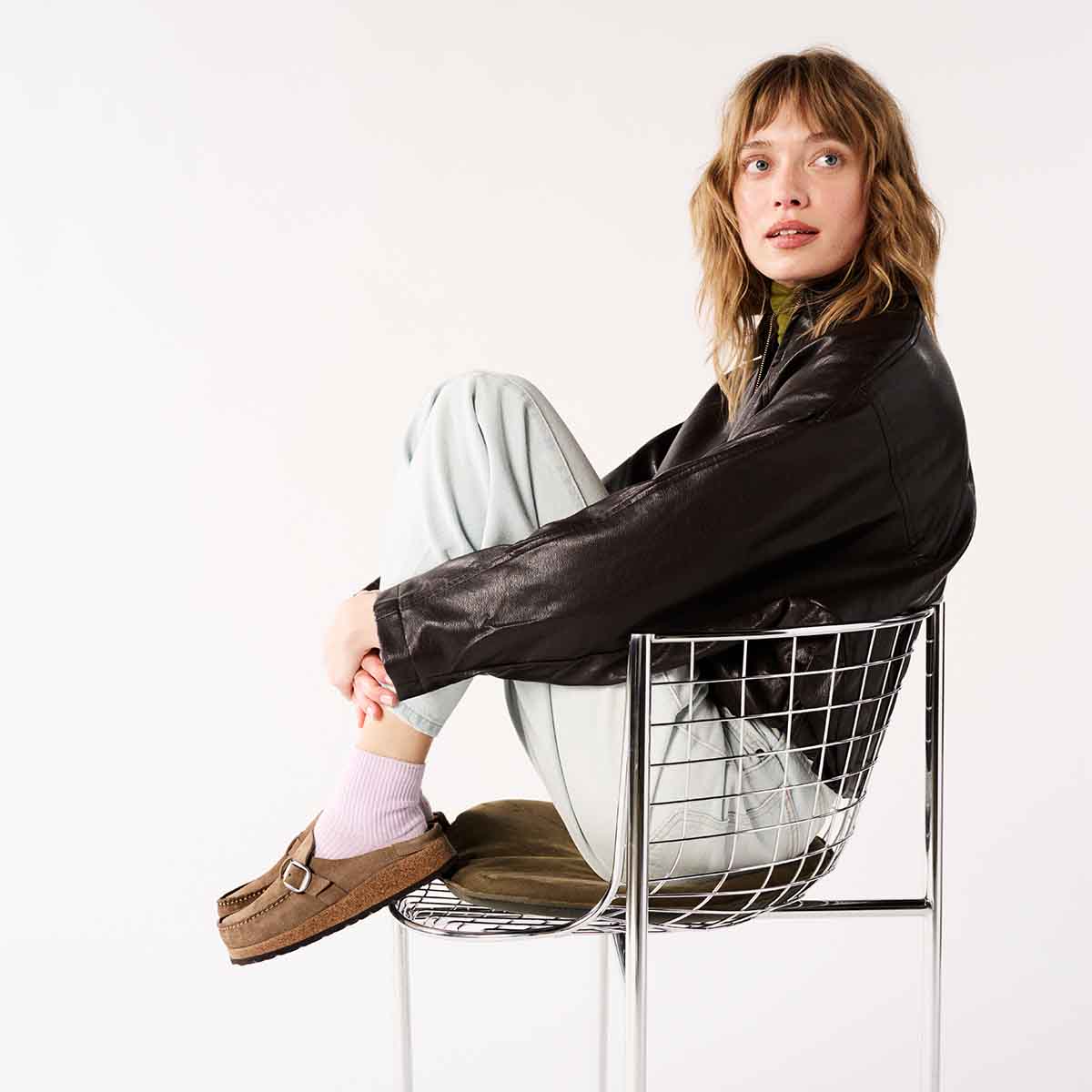 Birkenstock Buckley Gray Taupe כפכפי מוקסין באקלי טיופ