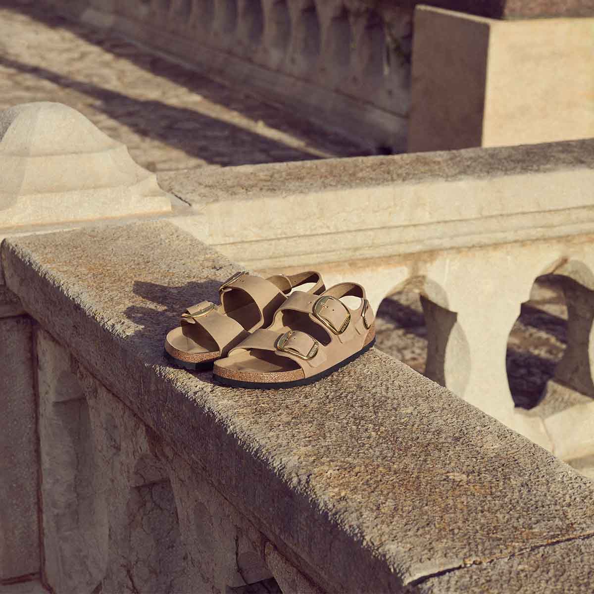 Birkenstock Milano Big Buckle Tabacco Brown סנדלי בירקנשטוק מילאנו לנשים