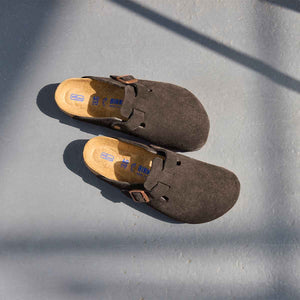 Birkenstock Boston VL WB Mocca כפכפי יוניסקס בוסטון מוקה