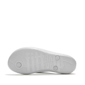 Fit Flop X Keith Haring Iqushion Button Flip-Flops Metallic Silver כפכפי פיטפלופ לנשים