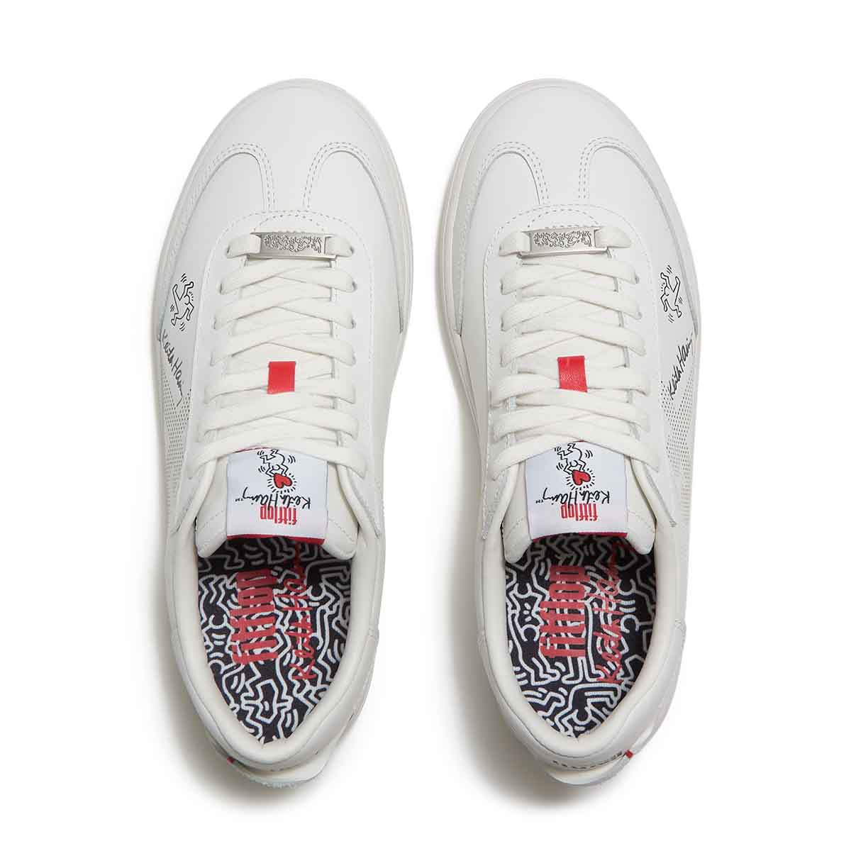 Fit Flop X Keith Haring The Dash FF Trainers  Urban White סניקרס פיטפלופ לנשים