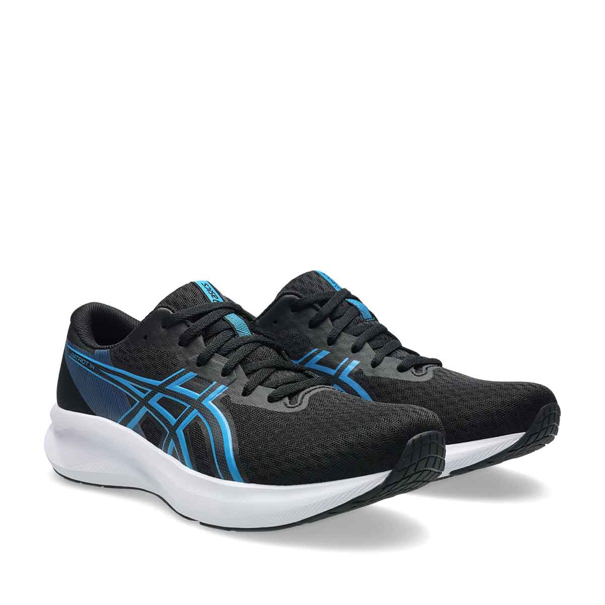 Asics Patriot 14 Men Black Aegean Blue נעלי ריצה פטריוט 14 לגברים