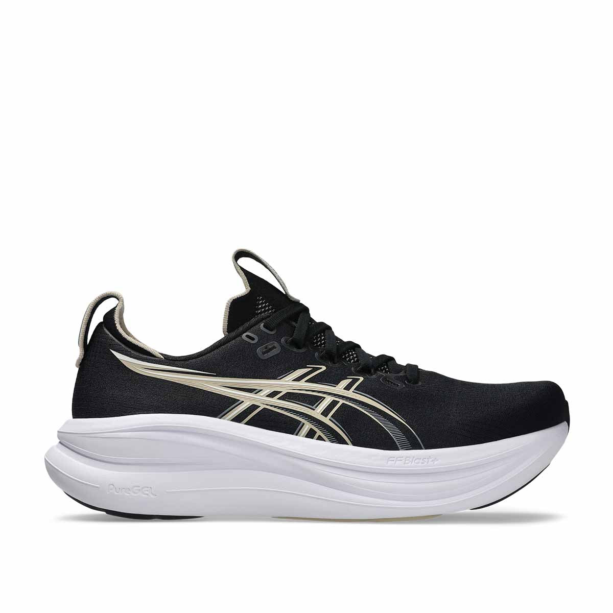 Asics Gel Nimbus 28 Wide 2E Men Black Feather Grey נעלי ריצה רחבות ג`ל נימבוס 28 לגברים