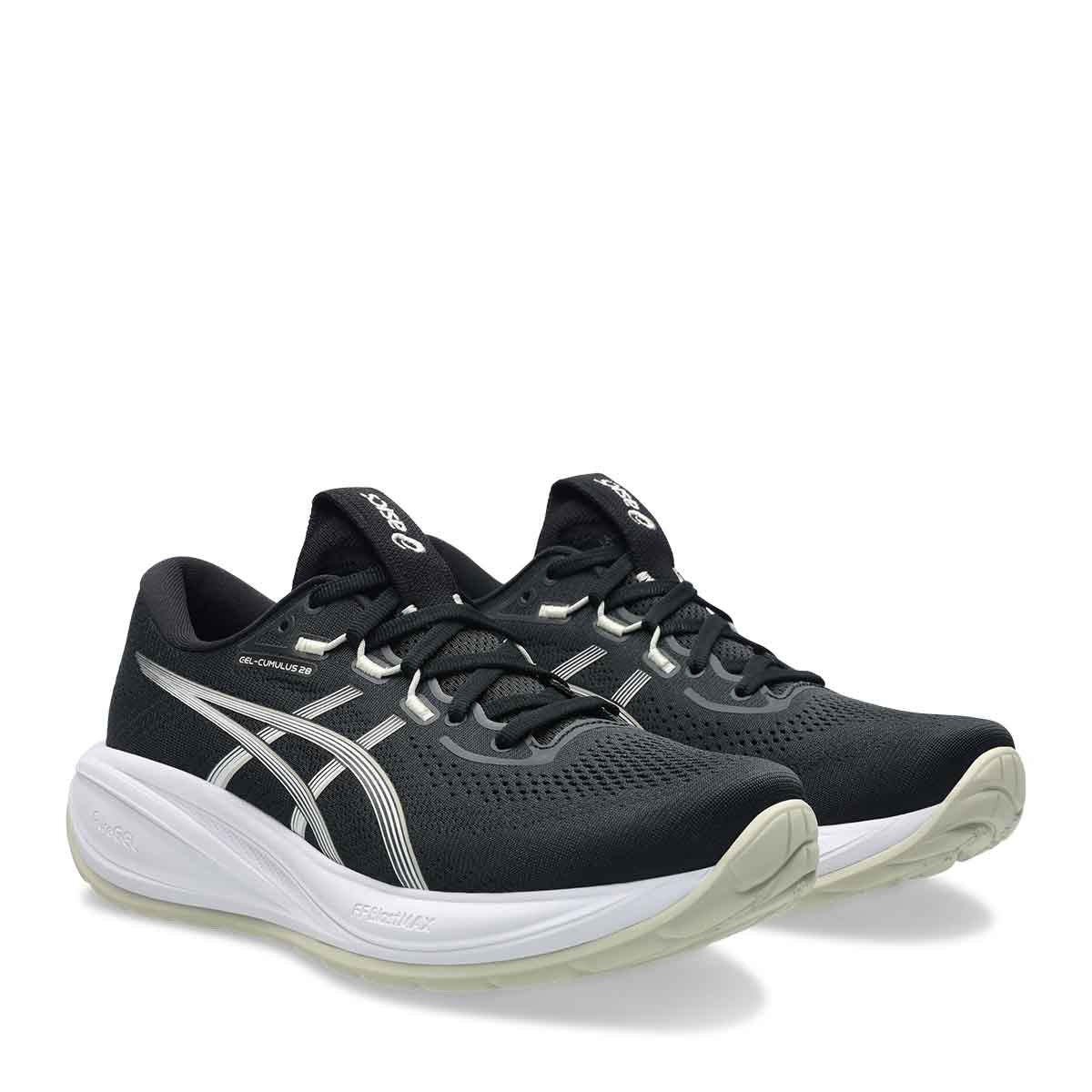 Asics Gel Cumulus 28 Women Black White נעלי ריצה ג`ל קומולוס 28 לנשים