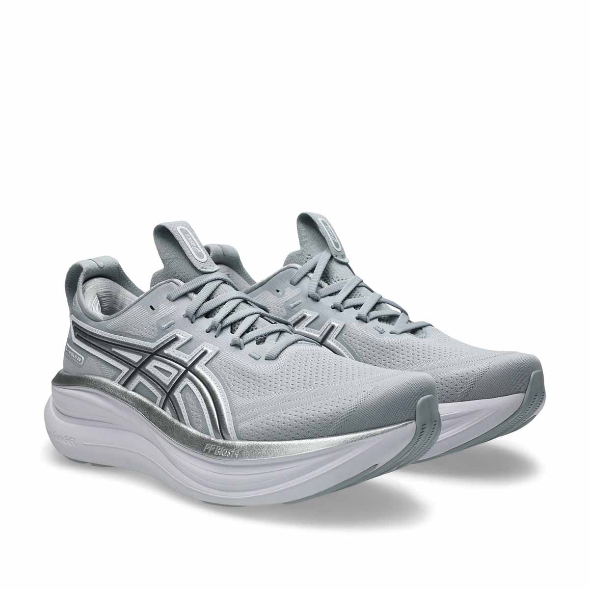 Asics Gel Nimbus 28 Atc Women Piedmont Grey Pure Silver נעלי ריצה ג`ל נימבוס 28 לנשים