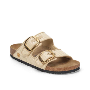 Birkenstock Arizona Big Buckle Raffia Naturale כפכפי בירקנשטוק אריזונה אבזם לנשים