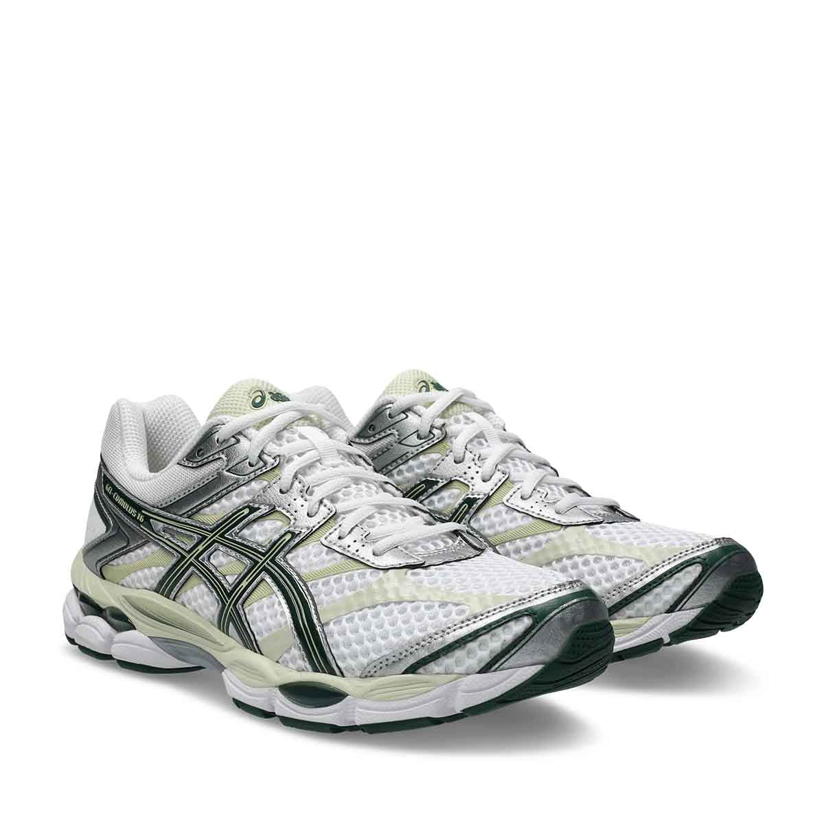 Asics Gel Cumulus 16 Unisex White Forest Night סניקרס ג'ל קומולוס 16 יוניסקס