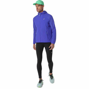 Asics Road Packable Jacket Men Cobalt Burst Illuminate Green ג'קט גברים לריצה