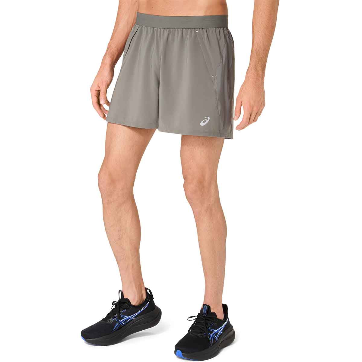 Asics Road 5In Short Men Truffle Grey מכנסי ריצה לגברים