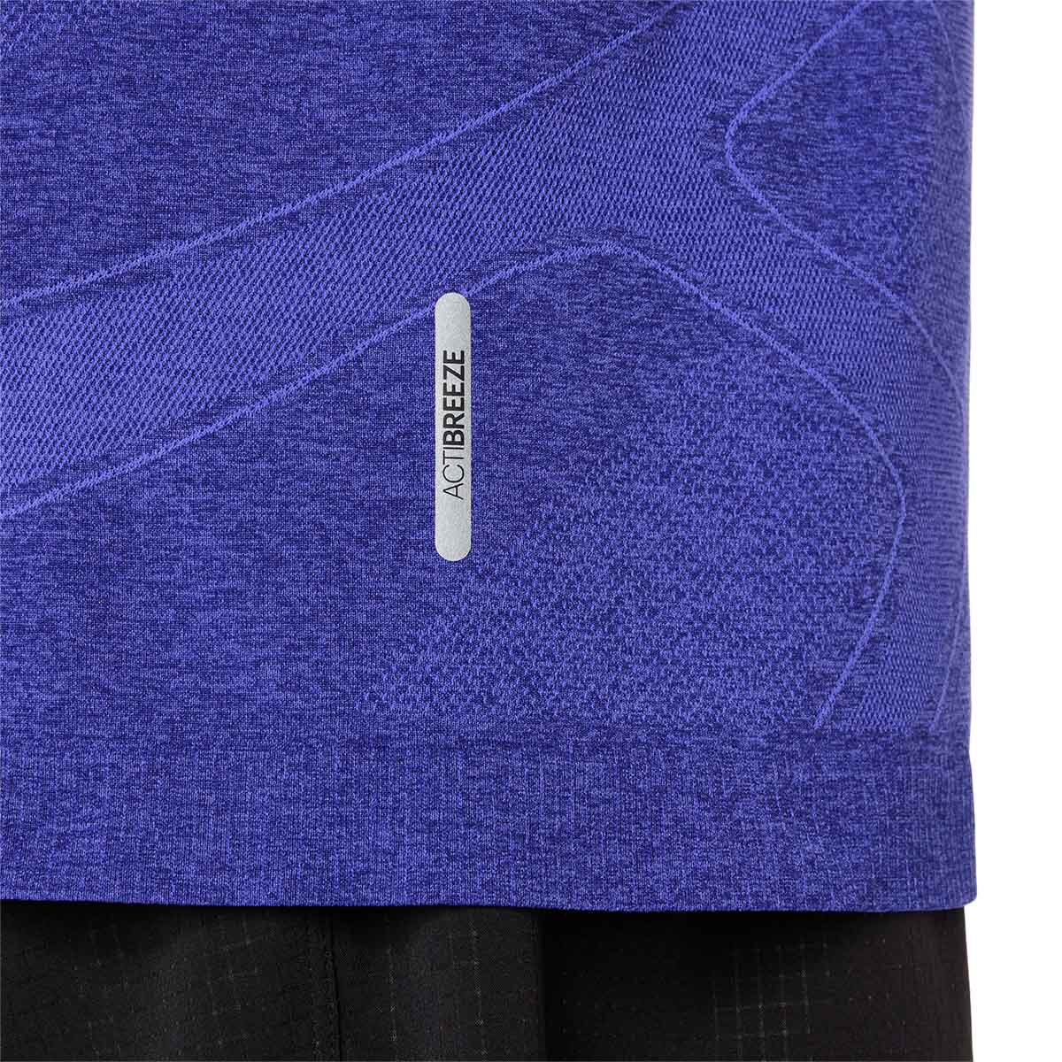 Asics Road Seamless SS Top Men Cobalt Burst Eggplant חולצת ריצה לגברים