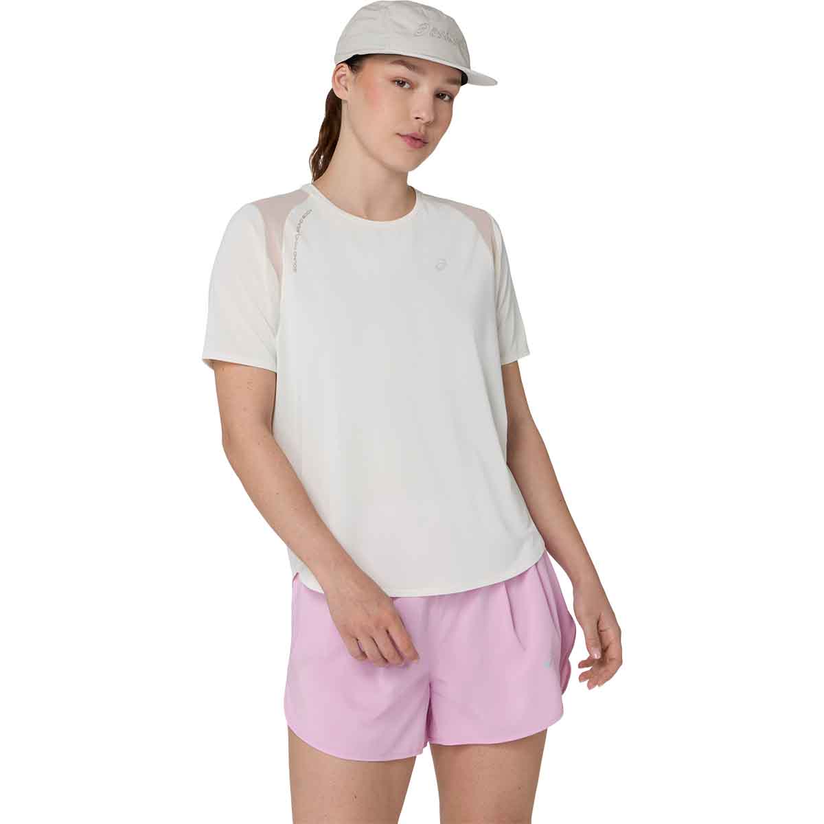 Asics Road SS Top Women Cream חולצת ריצה לנשים