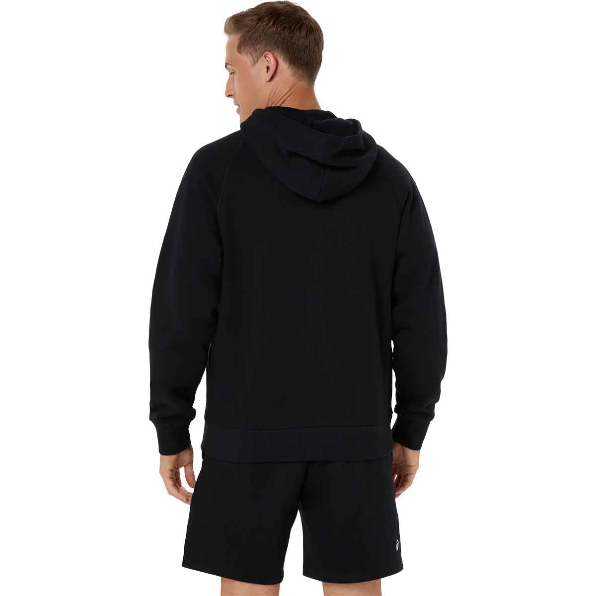 Asics Logo Fleece Full Zip Hoodie Men Performance Black ג'קט אסיקס לגברים