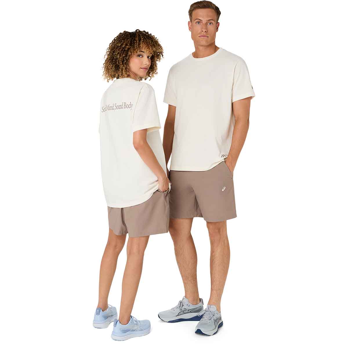 Asics Heritage Heavy Cotton Graphic Tee Unisex Cream חולצת אסיקס יוניסקס