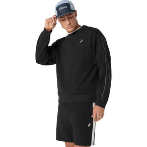 Asics Track Club Heritage Crew Neck Top Graphite Grey קפוצ'ון יוניסקס