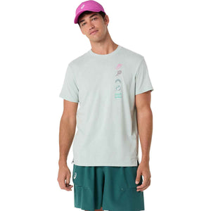 Asics Game Seasonal Graphic Tee Men Cold Moss חולצת טניס לגברים