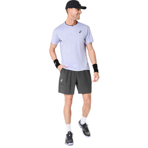 Asics Match Laser Cut 7In Short Men Graphite Grey Night Energy מכנסי טניס לגברים