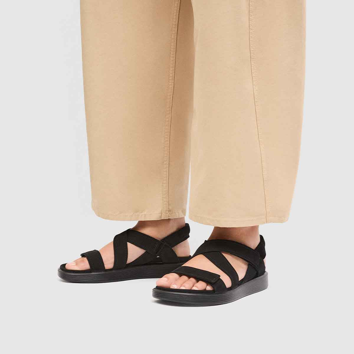 Ecco Soft Sandal W Black סנדלי אקו לנשים סופט שחור
