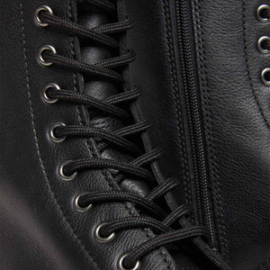 Dr. Martens Quad 1B99 Pisa Leather Mid Calf Lace Up Boots Black מגפי ד"ר מרטנס