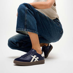 Fit Flop The Dash FF Sneaker T-Toe - Navy White סניקרס פיט פלופ לנשים