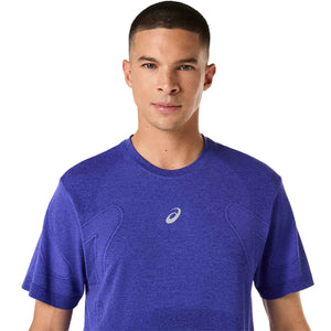 Asics Road Seamless SS Top Men Cobalt Burst Eggplant חולצת ריצה לגברים