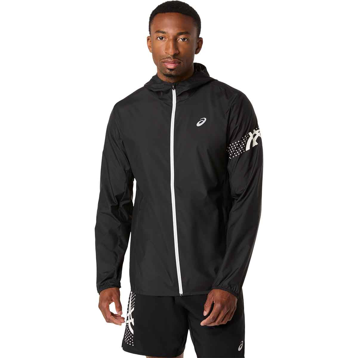 Asics Icon Jacket Men Performance Black Cream ג'קט ריצה אסיקס לגברים