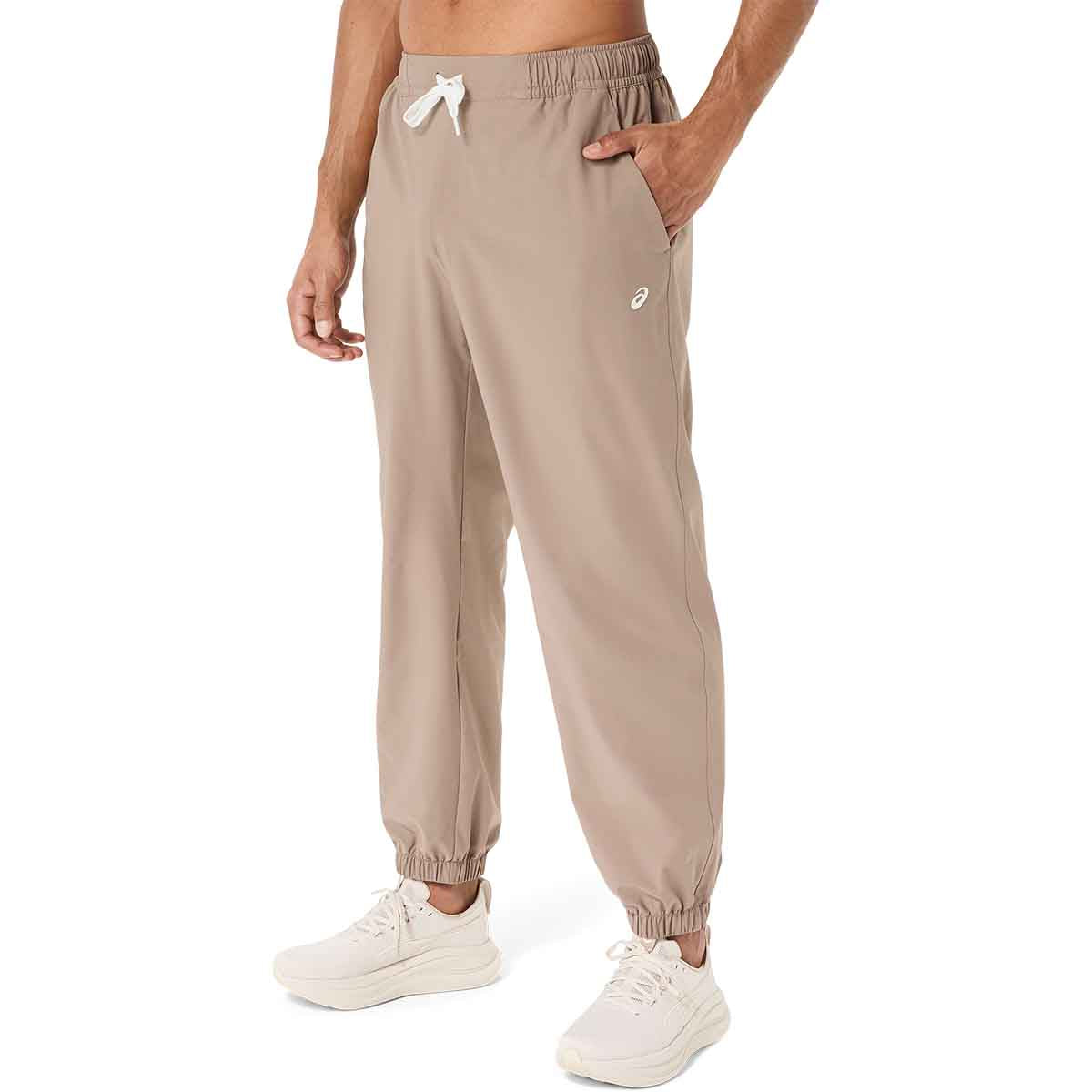 Asics Heritage Double Weave Pant  Unisex Taupe Grey מכנסיים ארוכים לגברים