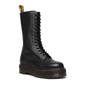 Dr. Martens Quad 1B99 Pisa Leather Mid Calf Lace Up Boots Black מגפי ד"ר מרטנס
