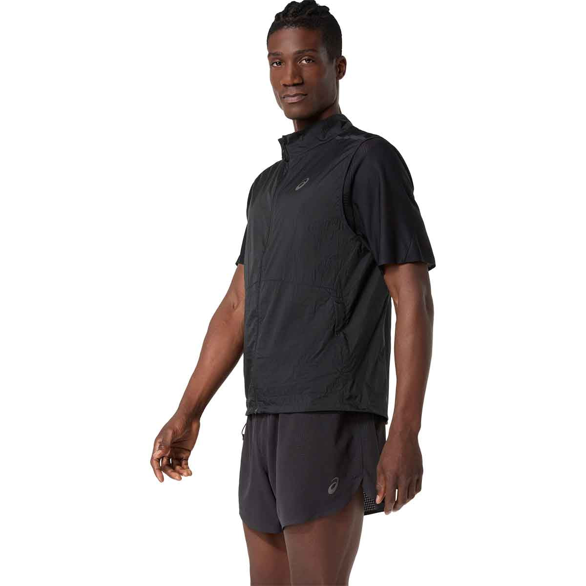 Asics Metarun Packable Gilet Men Black ווסט ריצה מתקפל לגברים