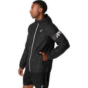 Asics Icon Jacket Men Performance Black Cream ג'קט ריצה אסיקס לגברים