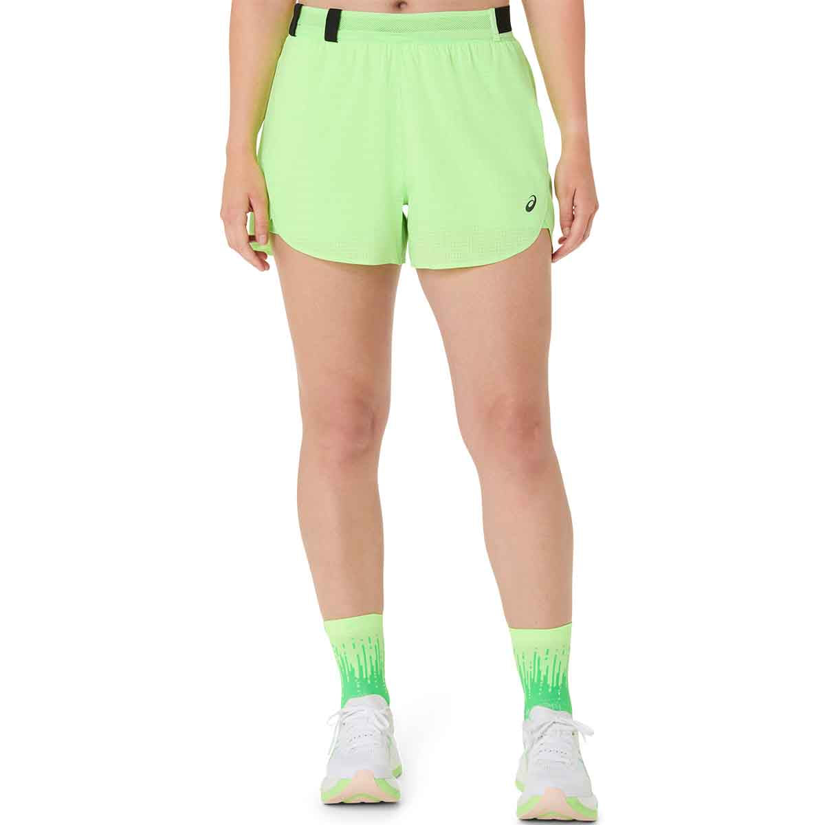 Asics Metarun Split Shorts Women Illuminate Green מכנסי ריצה לנשים