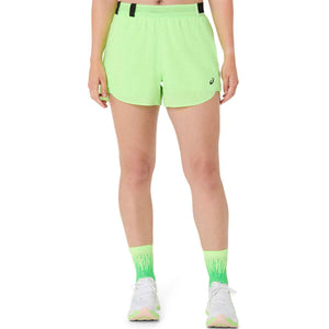 Asics Metarun Split Shorts Women Illuminate Green מכנסי ריצה לנשים