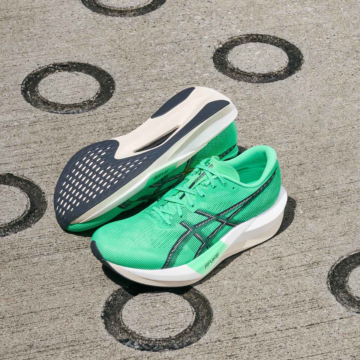Asics Magic Speed 5 Unisex Vital Green Carrier Grey נעלי ריצה מטה ספיד 5 יוניסקס