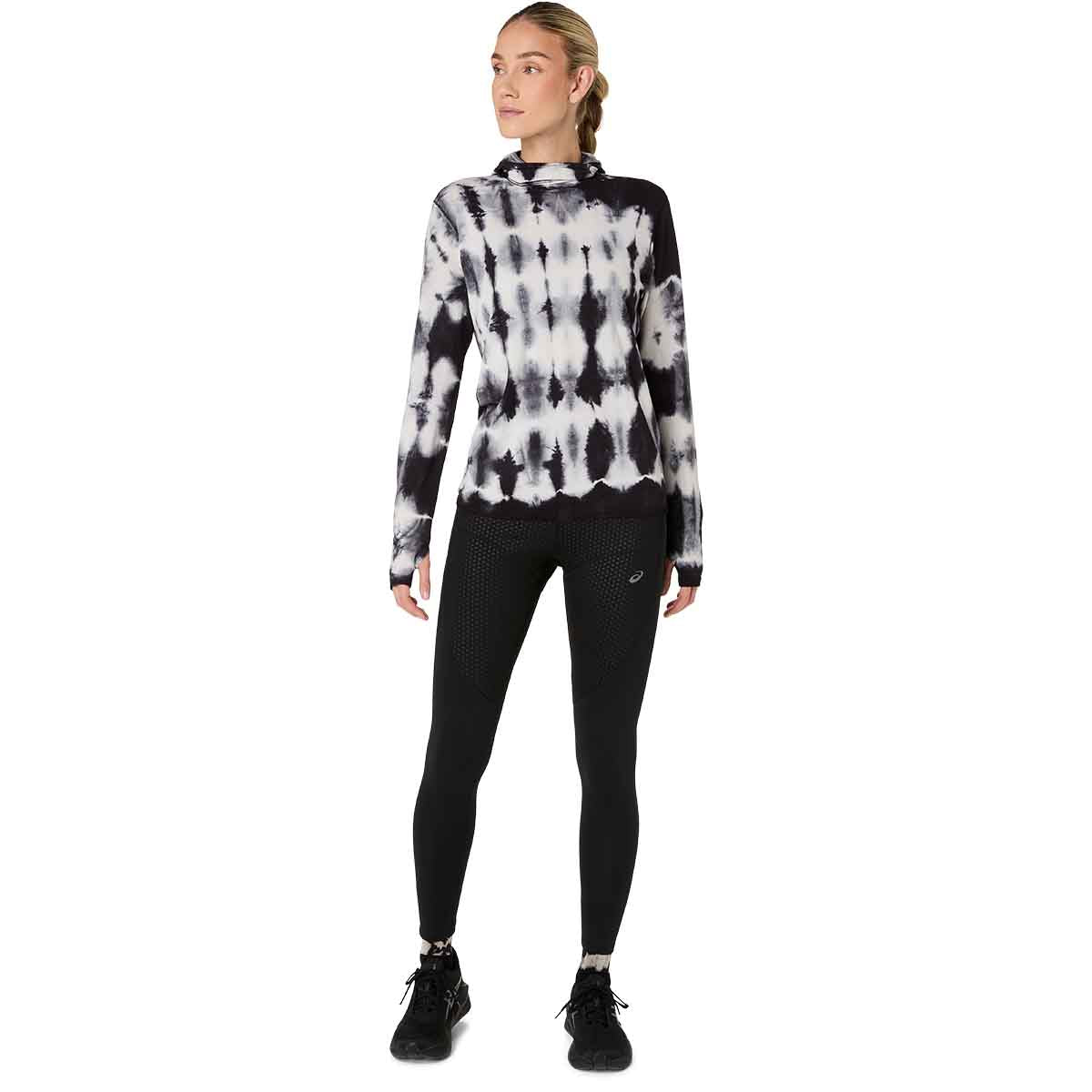 Asics Road Winter Insulate LS Top Women Cream Performance Black חולצת ריצה ארוכה לנשים
