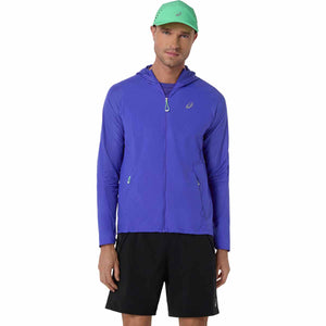 Asics Road Packable Jacket Men Cobalt Burst Illuminate Green ג'קט גברים לריצה