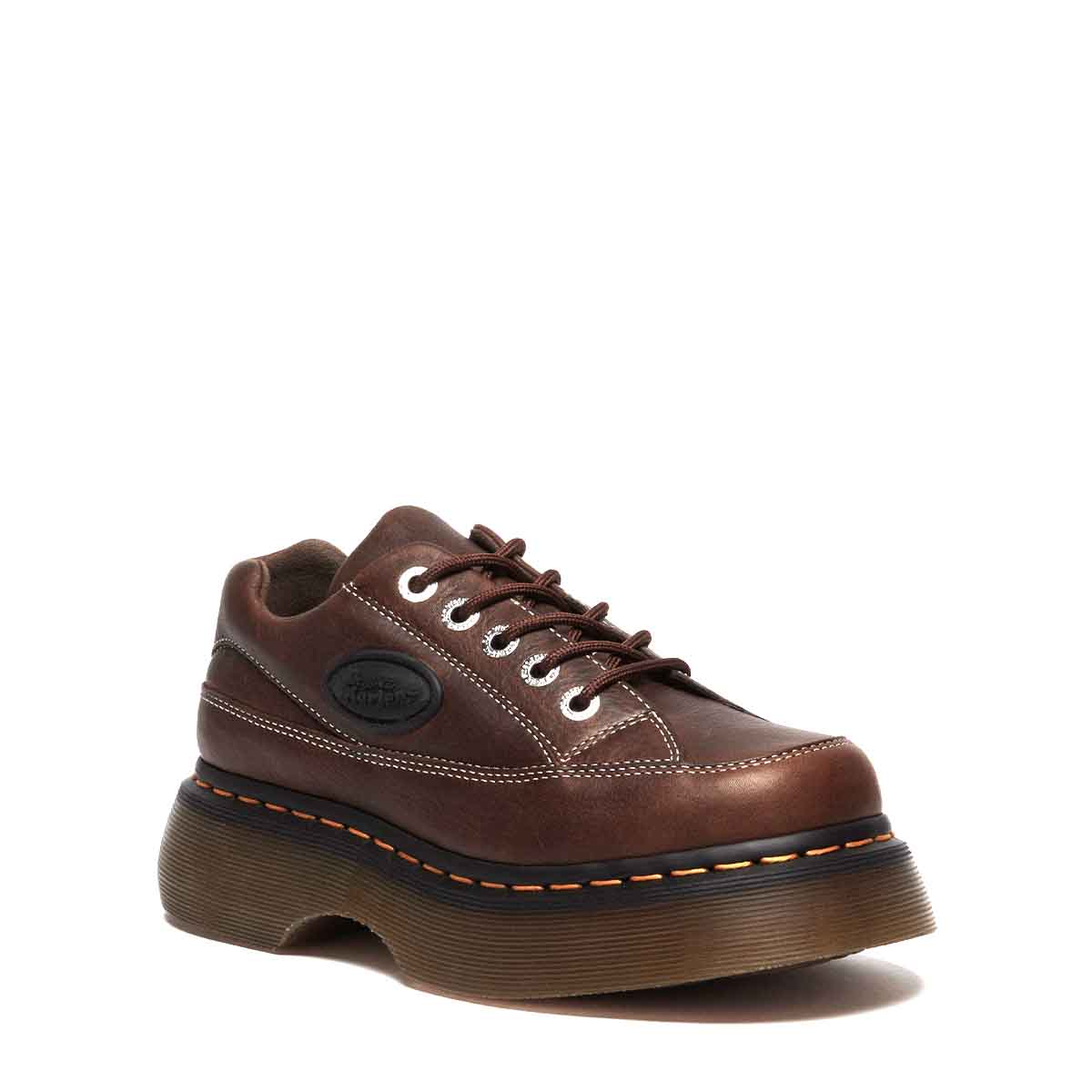 Dr. Martens Buzz 5-Eye Grizzly Leather Shoes Dark Brown נעלי ד"ר מרטנס לנשים