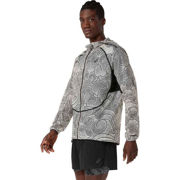 Asics Limited Series Wind Breaker Jacket Men Black Cream ג'קט ריצה לגברים