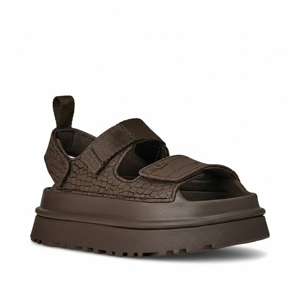 UGG GoldenGlow Embossed Dense Smoke סנדלי גולדנגלואו לנשים