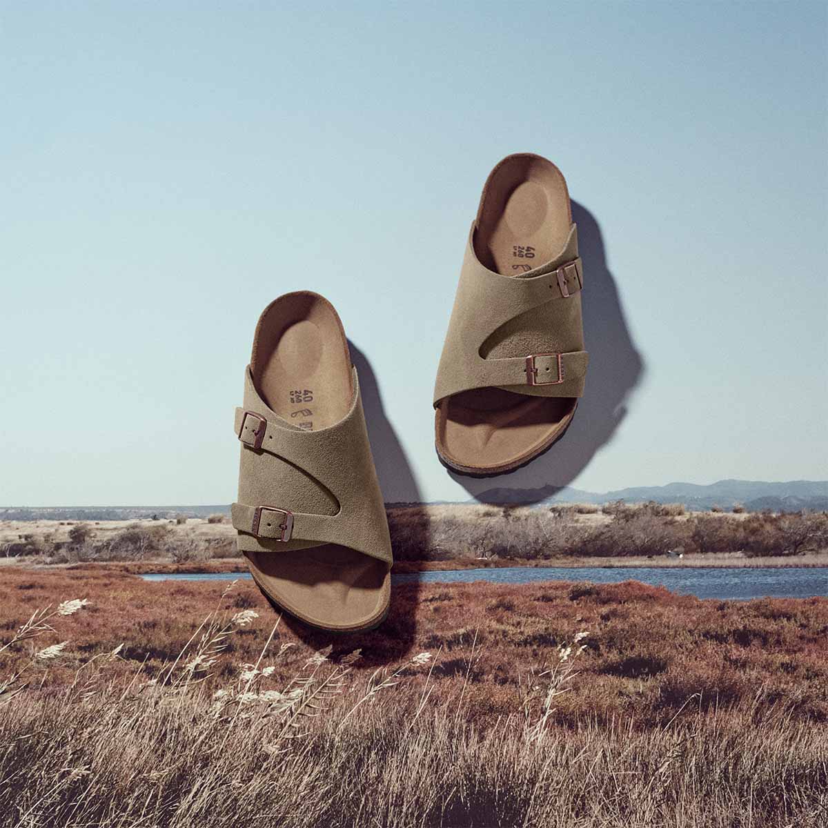 Birkenstock Zurich Taupe Suede כפכפי בירקנשטוק ציריך לנשים