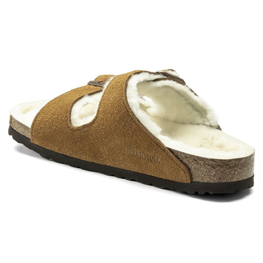Birkenstock Arizona Sheepskin Mink בירקנשטוק כפכפי אריזונה נשים