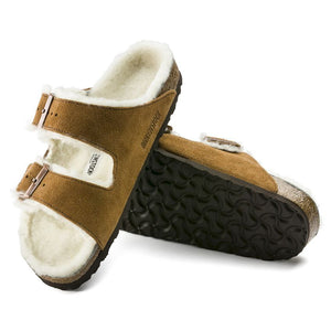 Birkenstock Arizona Sheepskin Mink בירקנשטוק כפכפי אריזונה נשים