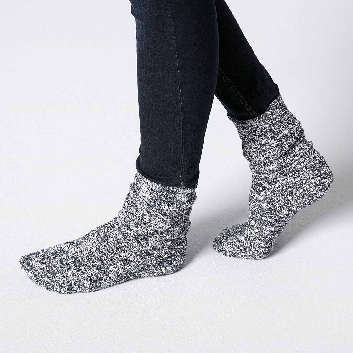 Birkenstock Cotton Slub Blue White גרבי בירקנשטוק