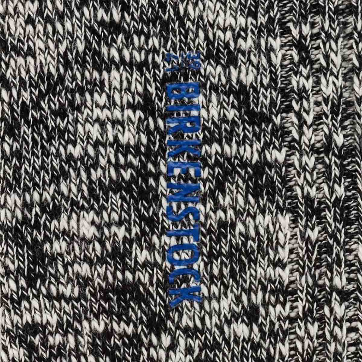 Birkenstock Cotton Slub M Black Gray גרבי בירקנשטוק